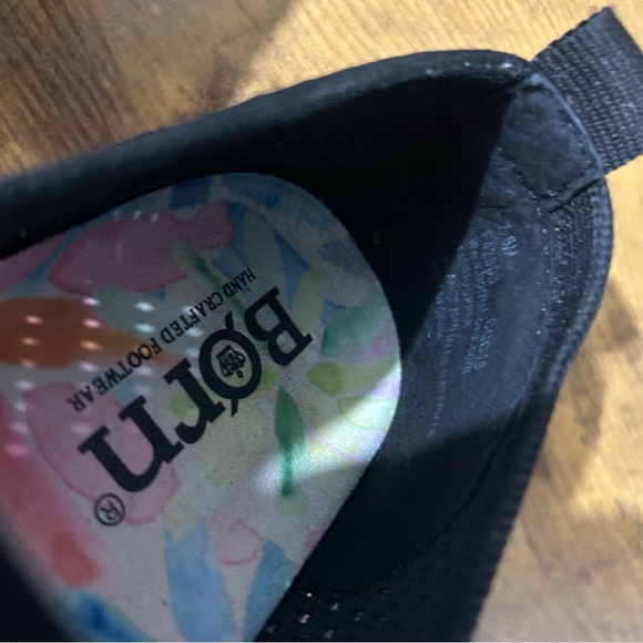 Born Solstice Knit Fabric Black Slip On Shoes 7.5 - Picture 8 of 9